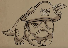 Bait wearing a pirate hat[15]