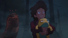 A leech is behind Ezran and Bait