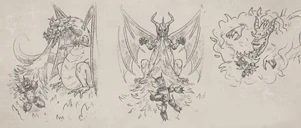 Callum's marshmallow fight drawing in The Art of The Dragon Prince
