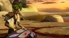 Terry holds the Being's wings