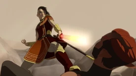 Amaya pinning Karim down[11]