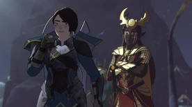 Amaya joining Team Zym, accompanied by Janai, at the Storm Spire[15]