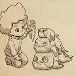 Ezran stacks Bait on a pile of Bait plushies[5]