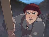 Barius fighting in the final battle[4]