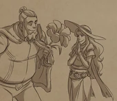 Allen courts Lujanne with a bigger flower