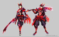 This is what the equipment for the Grinning Ayame looks like.