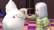 Illusia with Momo in Dragon Quest X.