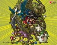 Artwork de algunos monstruos del juego