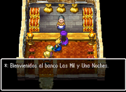 El Héroe de Dragon Quest V en un Banco