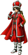 Tomas, in a Christmas outfit