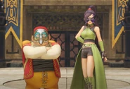 Masked Jade and Rab prepare fight.