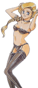 Bianca wearing the lingerie (SNES)