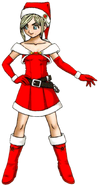 Anlucia in a Santa outfit.