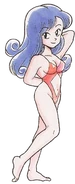 The female Warrior from Dragon Quest III wearing the scandalous swimsuit.