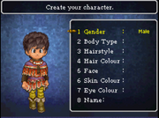 Character Creation Menu