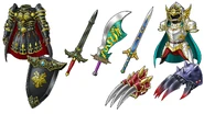 Artwork of various equipment obtainable