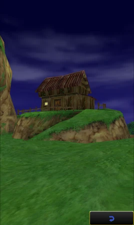 DQ8-Waterfall Hut-night