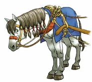 Princess Medea in horse form after she is cursed.