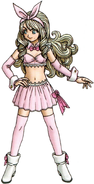 Anlucia in a Pink Bunny Outfit.