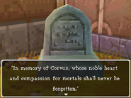 Corvus' grave in the Observatory