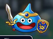 Hero Slime with sword and shield.