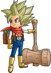 The male version of the main character of Dragon Quest Builders 2, as seen on the back of the case.