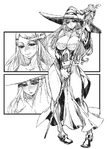 Sorceress manga illustration and expressions