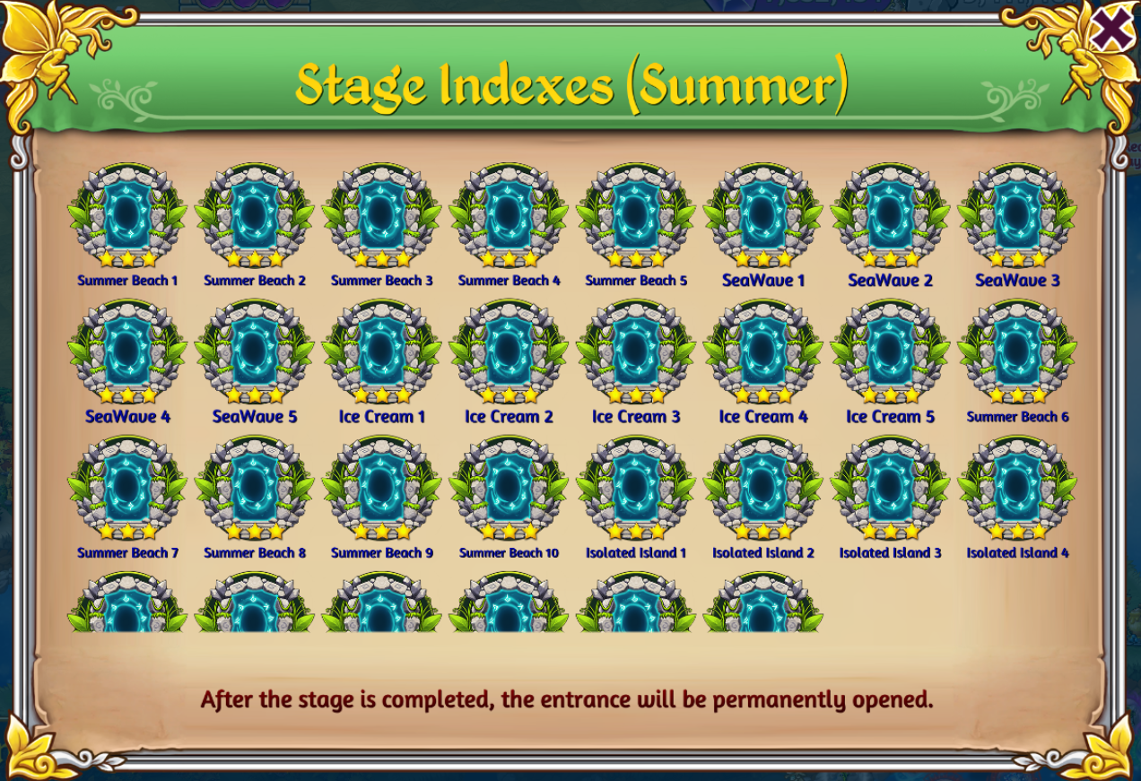 Stage Indexes (Summer) | Dragons & Elfs Wiki | Fandom