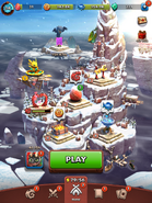Winter Themed Berk (Dragons also had snow backgrounds in roster view.)