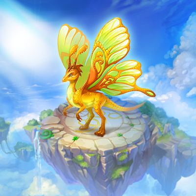 World Menagerie Pemberwick Magical Fairy Dragon with Butterfly