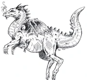 A drawing of a  Marsupial Dragon