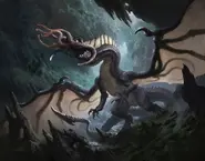 A Black Brainstealer Dragon from Commander Legends: Battle for Baldur's Gate