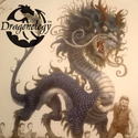 Blue Chinese dragon illustrated by Douglas Carrell