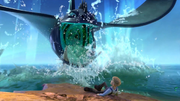 Flood Fang appears in front of Tom