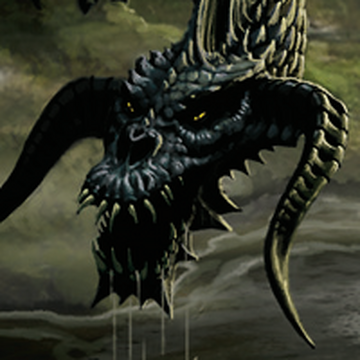black dragon head