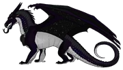 A nightwing with a pale underside and dark purple details