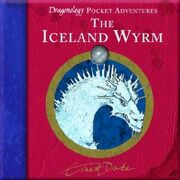 Cover of a small square book with a white frost dragon on it - illustration by Helen Ward