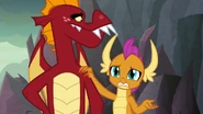 Smolder with her brother Garble