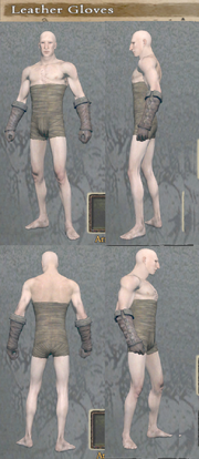 Leather gloves details