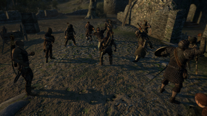 Iron Hammer Bandits occupying the ruins