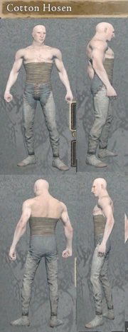 Cotton hosen details