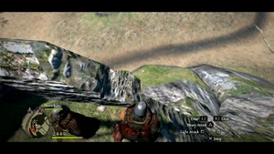 Looking Down at Badge