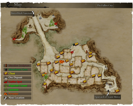 Map Fallen City