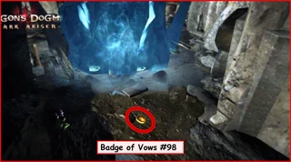 2: The Grand Frigor spell used to break the wall has knocked Badge of Vows #99 into the rubble of the broken wall.