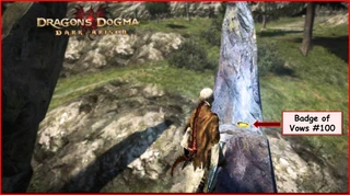 3. Pick up Badge of Vows #100 to complete the quest. (The badge in has been enlarged and enhanced.)