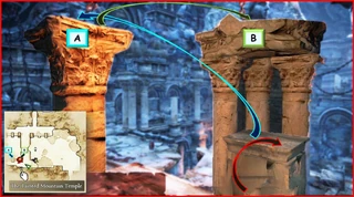 Jump or levitate to the top of the column