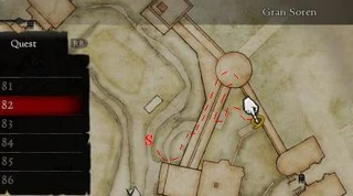 Badge location - route shown includes a shortcut leap up to the wall walk