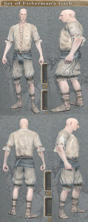 Set of Fisherman's garb details