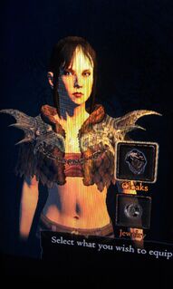 Ancient cape worn by a female.