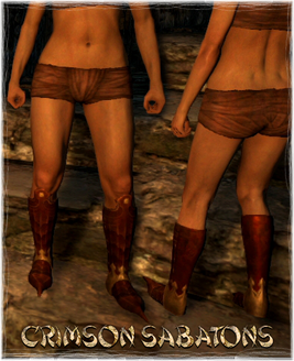 Armour Legs Crimson Sabatons